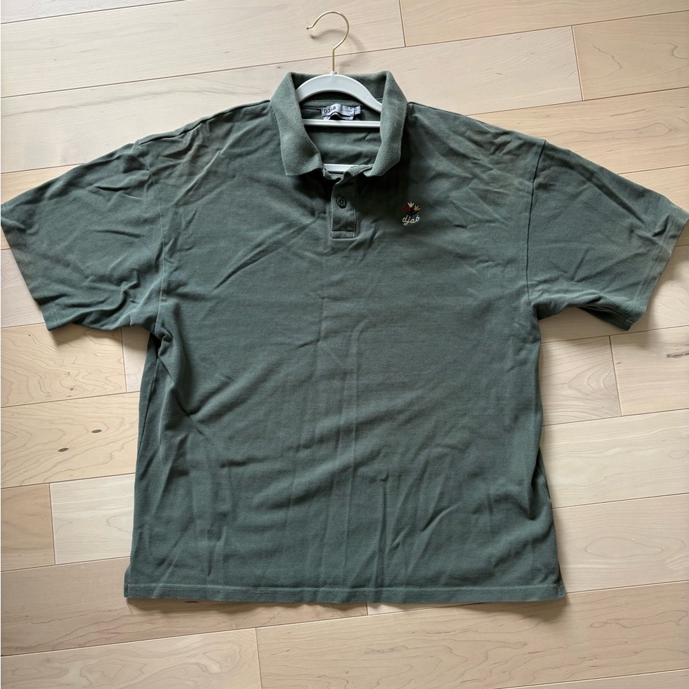 Simons Djab Green Polo Shirt with Classic Collar and Short Sleeves
